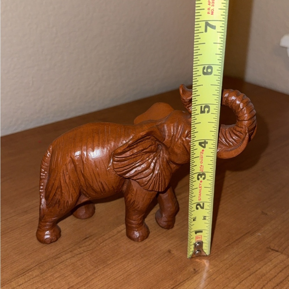 Vintage Hand Carved Rosewood Wooden
Elephant Indian-style Ceremonial Elephant - Picture 7 of 8